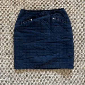 Agnès b quilted cotton black miniskirt with zip pockets